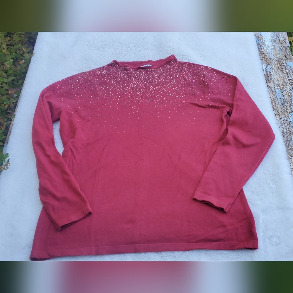 Sioni Women's Cute Sweater with Embellishments Size L